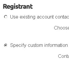 Manage Domain Contacts