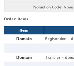 Pending Domain Order in WHMCS Admin